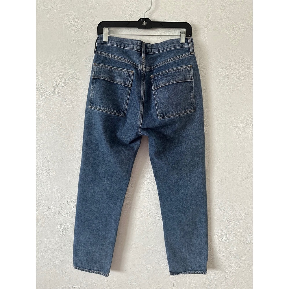 AGOLDE Cooper Cargo High Rise Straight Leg Blue Jeans A9120-1141 Organic Cotton - Picture 6 of 8